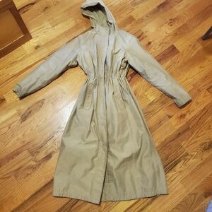 Long LL Bean Lightly Insulated Winter/Rain Trench Coat